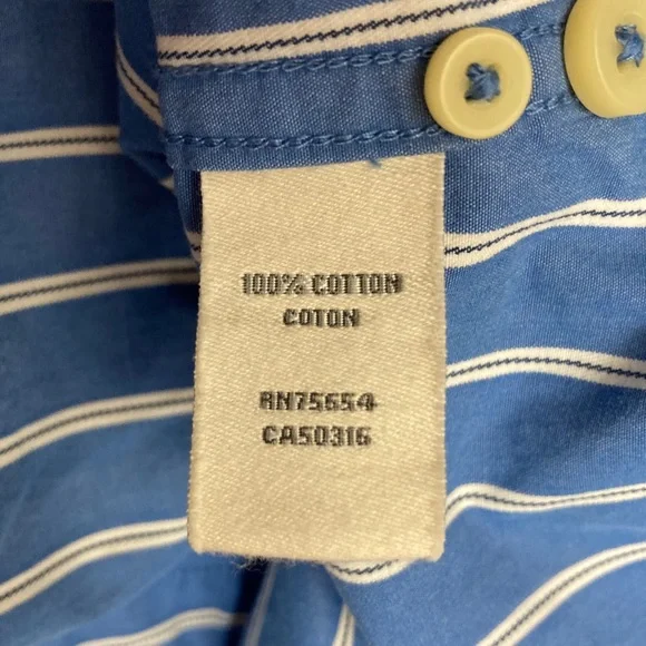 Abercrombie & Fitch Men’s Size XXL Striped Long Sleeve Muscle Button Up‎  Shirt - Picture 6 of 7